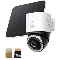 eufy Security 4G LTE Cam S330 with WiFi, 4K UHD Pan Tilt, Wireless, Solar Powered with Solar Panel, AI Human/Vehicle Tracking, with SIM Card