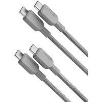 Anker USB C to USB C Cable (2Pack, 3FT),240W Type-C Fast Charging Cord for iPhone 17/16 Series,MacBook Pro 2020,iPad Air 4 and More (Grey) 0.9M+0.9M G