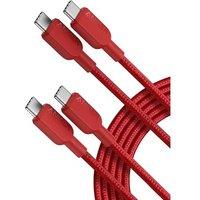 Anker USB C to USB C Cable (2Pack, 10FT),240W Type-C Fast Charging Cord for iPhone 17/16 Series,MacBook Pro 2020,iPad Air 4 and More (Red) 3M+3M Red