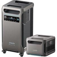 Anker SOLIX F3800 Portable Power Station and BP3800 Expansion Battery, 7.68kWh LiFePO4 Batteries, 6000W AC Output, Solar Generator for Emergencies, Po