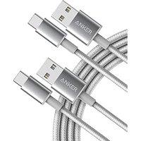 Anker USB C Charger Cable, 2-Pack 10 ft (3 m) USB to USB C, USB A to USB C Braided Phone Charger Cable for iPhone 17/16/15, iPad Pro, Samsung Galaxy,