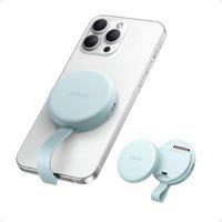 Anker MagGo USB-C Adapter, SD Card Reader for iPhone 15/16 Series, Portable Magnetic Memory Card Reader with Built-in Cable, Slot for SD&TF Card, 312M