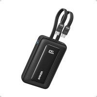 Anker Zolo Power Bank, 10,000mAh 35W Max Fast Portable Charger with Built-in USB-C Cables, USB-C&A, Battery Pack for iPhone 16/15/14 Series, Galaxy, a