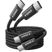 Anker Zolo USB C to USB C Cable, Braided and Dirt-Free Type-C Fast Charging Cable, Slim Connector, for MacBook Pro, iPhone 17/16/15, iPad Pro, Samsung