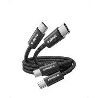 Anker Zolo USB C to USB C Cable, Braided and DirtFree TypeC Fast Charging Cable, for iPhone 17/16/15, iPad Pro, Samsung Galaxy, and More 3.3 ft Blac