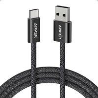 Anker Zolo USB-A to USB-C Charger Cable, 1.8 m Durable Braided Type-C Fast Charging Cable with Slim Connector, Seamless CarPlay, For iPhone 17/16/15,