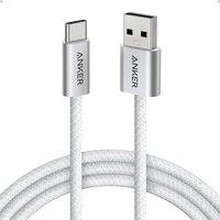 Anker Zolo USBA to USBC Charger Cable, 1.8 m Durable Braided TypeC Fast Charging Cable with Slim Connector, Seamless CarPlay, For iPhone 17/16/15,