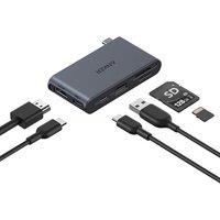 Anker Nano USB C Hub, 6-in-1 Compact USB-C Hub with 85W PD Charging (Charger Not Included), 4K@60Hz HDMI, 10Gbps USB-C, 5Gbps USB-A, SD/TF Card Reader