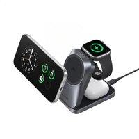 Anker Prime 3in1 Wireless Charger, Qi2Certified 25W, MagSafeCompatible, UltraCompact Foldable Charging Station with AirCool for iPhone