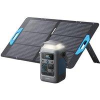 Anker SOLIX C300 DC Portable Power Station & Power Bank with 100W Solar Panel, 288Wh LiFePO4 Battery, 300W Solar Generator, for Camping, Travel & Emer