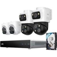 eufy Security PoE NVR CCTV Camera Systems S4, 2 Bullet-PTZ Cameras and 2 Turret Cameras with 2TB Hard Drive, 360 PTZ, Smart Video Finder, Cross-Cam