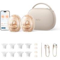 eufy Heated Massage Wearable Breast Pump S2 Pro, HeatFlow, Double-Sealed Flange, Nipple Light, DIY Rhythm, Full Milk & Leak Alerts, Wireless Charging
