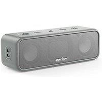 soundcore 3 by Anker, Bluetooth Speaker with Stereo Sound, Pure Titanium Diaphragm Drivers, PartyCast Technology, BassUp, 24H Playtime, IPX7 Waterproo