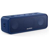 soundcore 3 by Anker, Bluetooth Speaker with Stereo Sound, Pure Titanium Diaphragm Drivers, PartyCast Technology, BassUp, 24H Playtime, IPX7 Waterproo