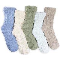TOCONFFON Women's Cozy Fluffy Fuzzy Socks Plush Home Slipper Socks 5,6,7,8 Pairs 26 5 Multicolor Thickened Rope Texture