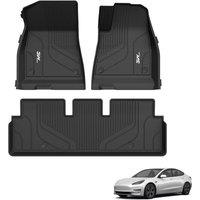 3W Floor Mats Fit for Tesla Model 3 2019-2023, TPE Dog Friendly Floor Liner, Custom Fit Tesla Model 3 Car Mats, All Weather Waterproof Non Slip Easy t