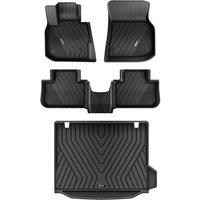 3W 20182024 BMW x3 Floor Mats & Cargo Liner, All Weather TPE Accessories Custom Fit for 30i M40i X3M, 6PCS 20182023 BMW X3/X4 Floor Mats & Cargo Mat