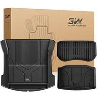 3W Cargo Liner for Tesla Model 3  Custom Fit Front & Rear Trunk Liners, All Weather, Black