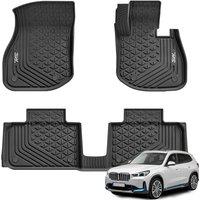 3W Floor Mats Fit for BMW iX1 U11/iX2 U10 2023 2024 2025 U11, All Weather Pet Dog Friendly Recyclable TPE Car Floor Liner, Waterproof Easy to Clean An