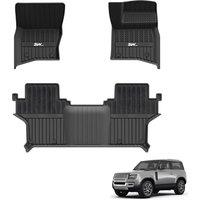 3W Floor Mats Fit for Land Rover Defender 90 L663 20202024 2025, All Weather Pet Dog Friendly TPE Floor Liners, Waterproof Anti Slip Easy Clean Heavy
