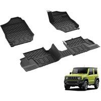 3W Car Floor Mats Tailored for Suzuki Jimny JB64W/JB74W 20192025 3 Doors (Automatic Only), All Weather Pet Dog Friendly Non Toxic TPE Protector Foot