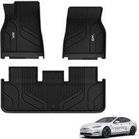 3W Floor Mats for Tesla Model S 2022-2024(Left Drive Hand),Dog Per Friendly,TPE All Weather Floor Liner,Waterproof,Anti Slip,Easy To Clean,Accessories