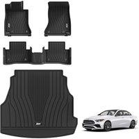 3W Benz C CLASS S Sedan/Estate W206 20222024 TPE Car Mats and Boot Mat Set for Benz C CLASS Benz C CLASS S Sedan/Station 20222024 Tappeti Set
