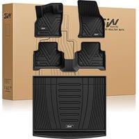 3W Floor Mats and Boot Liners Fit for Audi, Thorex All Weather Full Set Car liners and Cargo Mats, Dog Friendly Accessories Custom Fit for New Vers