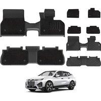3W Floor Mats Fit for BMW iX i20 20222024 2025 with Carpets on Top, All Weather TPE Pet Friendly Floor Liner and Car Carpets Custom Fit New BMW iX, H