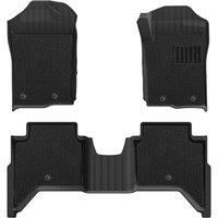 3W Floor Mats & Carpet Fit for Ford Ranger T9 2023 2024 2025 Wildtrak/Raptor, All Weather Dog Friendly Mats TPE Custom Fit Ford Ranger, Waterproof Non