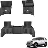 3W Floor Mats Fit for Land Rover Defender 110 20202025 (Only for 7 Seat), All Weather TPE Car Mats for LR L663, Pet Dog Friendly Car Liner Easy to Cl