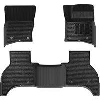 3W Double Layer Floor Mats Fit for Land Rover Defender 110 20202025 (Only for 7 Seat), All Weather TPE Car Mats with Carpets for LR L663, Pet Dog Fri