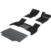 3W Double Layer Floor Mats & Boot Liner Fit for Land Rover Defender 110 20202025 (Only for 7 Seats), All Weather TPE Car Mats & Carpets for LR L663,