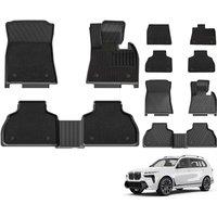 3W 2Layer Floor Mats Fit for BMW X7 G07 7 Seats 20192025, All Weather Thorex Car Mat with Carpets, Waterproof AntiSlip Easy to Clean Dog Friendl