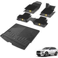 3W Floor Mats & Boot liner & Carpets Fit for Volvo XC60 20192024 2025 (Not for Plugin Hybrid), All Weather Dog Friendly TPE Car Mat, Waterproof Anti