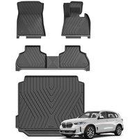 3W Floor Mats & Boot liner Fit for BMW X5 G05 20192024 2025, All Weather Dog Friendly TPE Car Mat, Waterproof AntiSlip Easy Clean Heavy Duty Trunk M