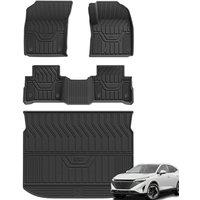 3W Floor Mats & Boot liner Fit for Nissan Qashqai 20222024 2025 (Not for ePower), All Weather Dog Friendly Car Mats Waterproof AntiSlip Easy Clean