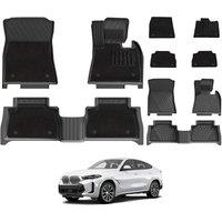 3W Floor Mats with Carpets Fit for BMW X6 G06 20192024 2025, All Weather Dog Friendly TPE Car Boot Mat, Waterproof AntiSlip Easy to Clean Heavy Duty
