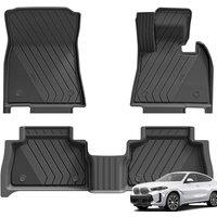 3W Floor Mats Fit for BMW X6 G06 20192024 2025, All Weather Dog Friendly Thorex Car Mat, Waterproof AntiSlip Easy to Clean Heavy Duty Trunk Mat B