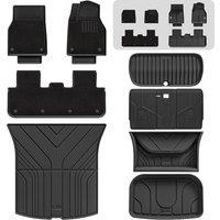3W 13 Pcs Floor Mats Custom Fit for Tesla Model Y Juniper 2025 2026 New, Thorex All Weather Dog Friendly Full Coverage Car liners & Trunk Mats & Se