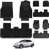 3W Double Layer Floor Mats Fit for Tesla Model Y Juniper 2025 2026, Thorex All Weather Dog Friendly Full Coverage liners with Carpets, Accessories