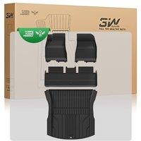 3W Floor Mat and Boot Mat for Tesla Model 3 Highland 2024-2025, All Seasons Thorex TPE Anti-Slip Waterproof Easy Clean Carpet Accessories Model 3|24-2