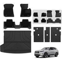 3W Doublelayer Floor Mats & Boot liner & Seat Back Protector Fit for 2025 BMW X3 G45, Odorless Thoex Dog Friendly All Weather Premium Car Mat, Wat