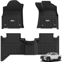 3W Floor Mats Fit for Toyota Hilux 48V Mild-hybrid 2025, TPE All Weather Custom Car Liner, Waterproof, Anti-Slip, Easy to Clean Car Liner Accessories