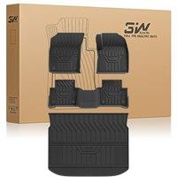 3W Floor Mats & Boot liner Fit for Nissan Qashqai 20222025 (Not for ePower), Thorex All Weather Car liners and Cargo Mats, Dog Friendly Trunk Mat