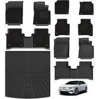 3W Floor Mats & Boot Liner & Carpet Fit for Volkswagen ID.7/ID.7 Tourer 2023 2024 2025,TPE All Weather Custom Car Mat for VW id7, Waterproof, Anti-Sli