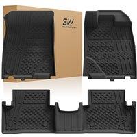 3W Floor Mats Fit for PEUGEOT 3008 2024-2025, All Weather Thorex Recyclable Heavy Duty Car Mats, Pet Dogs Friendly Boot Cover, Waterproof Anti Slip