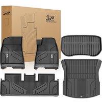 3W Floor Mats & Boot Liners 5PCS Fit for Tesla Model 3 2024 2025 Highland, Odorless Dog Friendly All Weather Thorex Premium Boot Mat, Waterproof Ea