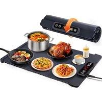 AUTOPkio Electric Warming Tray, Roll Up Food Warming Mat 300W with 5 TEM Modes, 4 Timers, ChildLock, AutoOff to Keep Food Warm for Buffets Server Pa