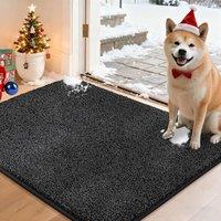 COSY HOMEER Nonslip Door Mats Indoor, 50x80cm Washable Dirt Trapper Welcome Front Doormat for Entryway Room Hallway, Absorbent Indoor Floor Mat for Mu